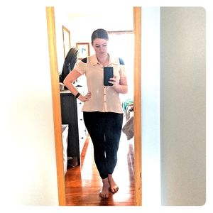 Pink Button Up Shirt M